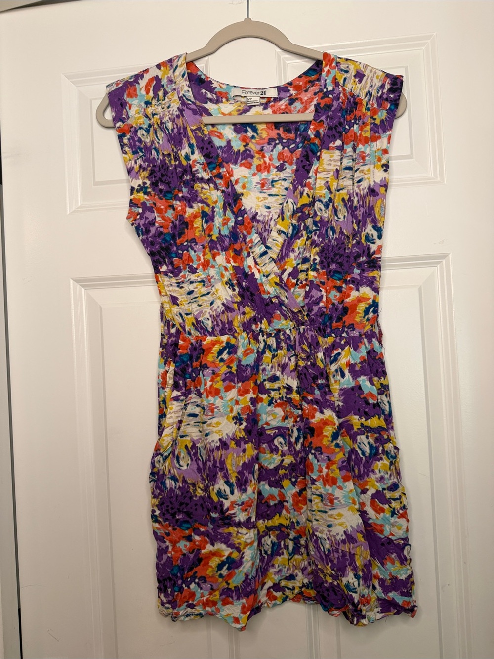 Flower dress Purple Floral V-Neck Wrap Mini Dress